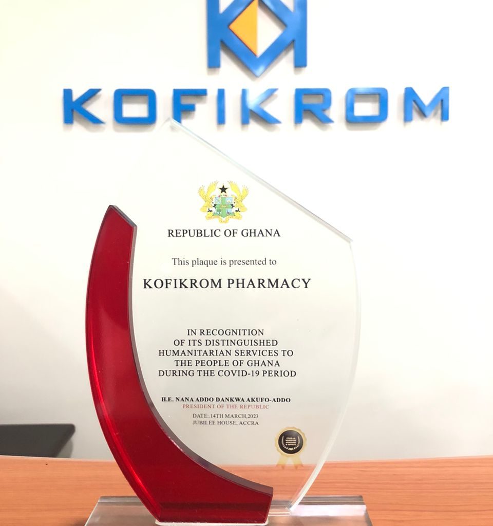 Kofikrom Pharmacy Limited conferred with The Presidential Award of Honour of the Republic of Ghana